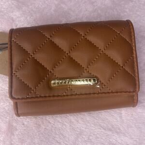 O) Steven Madden Cognac Brett Brown Wallet